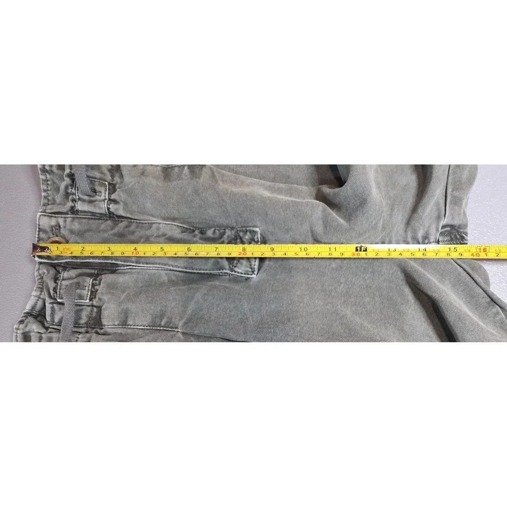 Free People Womens XS Margate Paper‎ Bag Pleated Pants in Green
